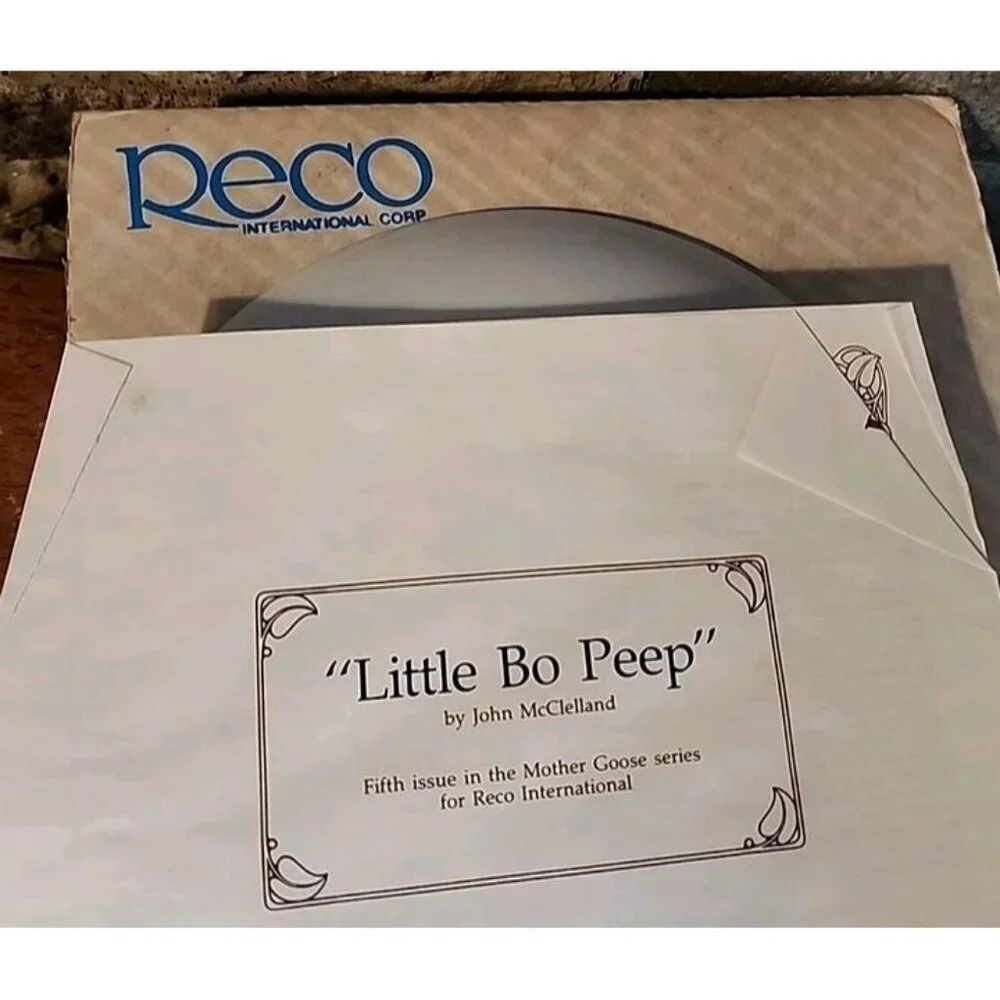 Vtg 1983 Little Bo Peep Collector Plate by John McClelland Mother Goose COA